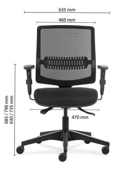 Foto Dimensões da Cadeira